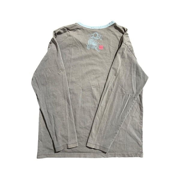 Goo-Coo Monkey Dragon Print Shirt Long Sleeve Grunge Skater Y2K Sz XL - Picture 6 of 12